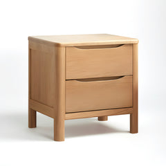 Bedside Table 2 Drawers Side Table Nightstand Storage Solid Oak Wood