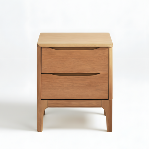 Skive Solid Oak Wood Bedside Table