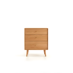 MIUZ 3 Chest of Drawers Tallboy Solid Timber American White Oak Storage Cabinet