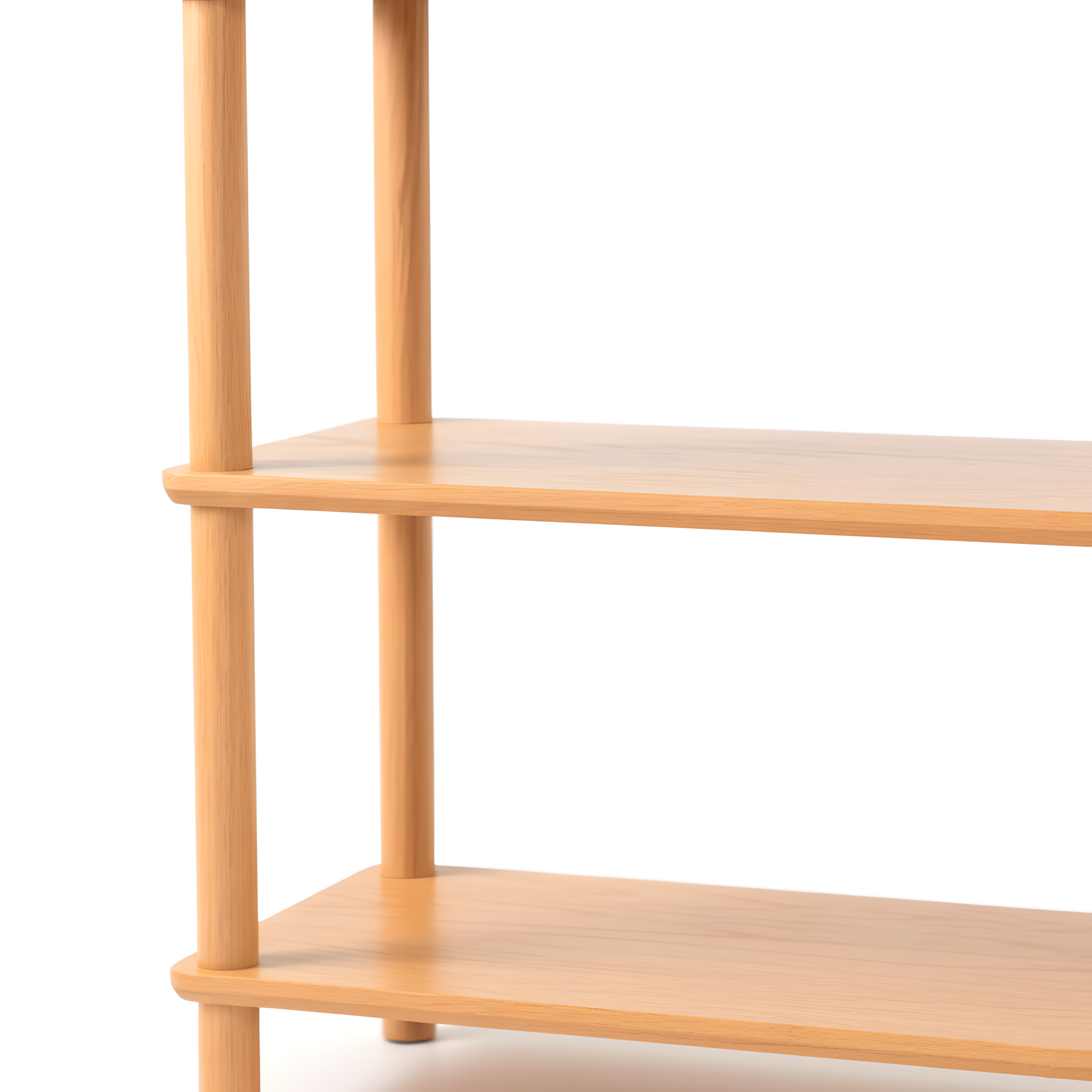 2 Tier Solid Oak Wood Display Shelf Bookshelf Storage Rack Stand