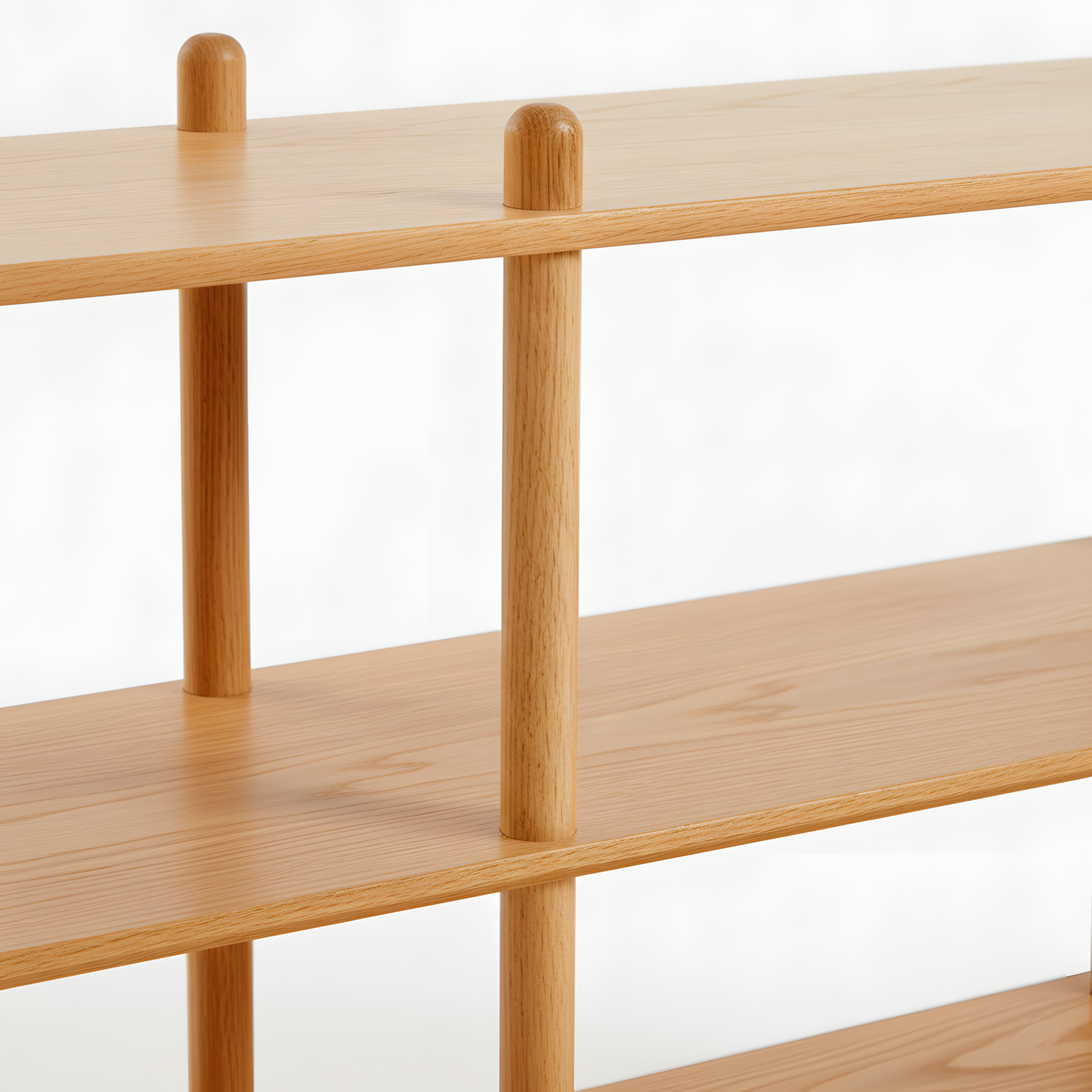 2 Tier Solid Oak Wood Tall Display Shelf Bookshelf Storage Rack Stand