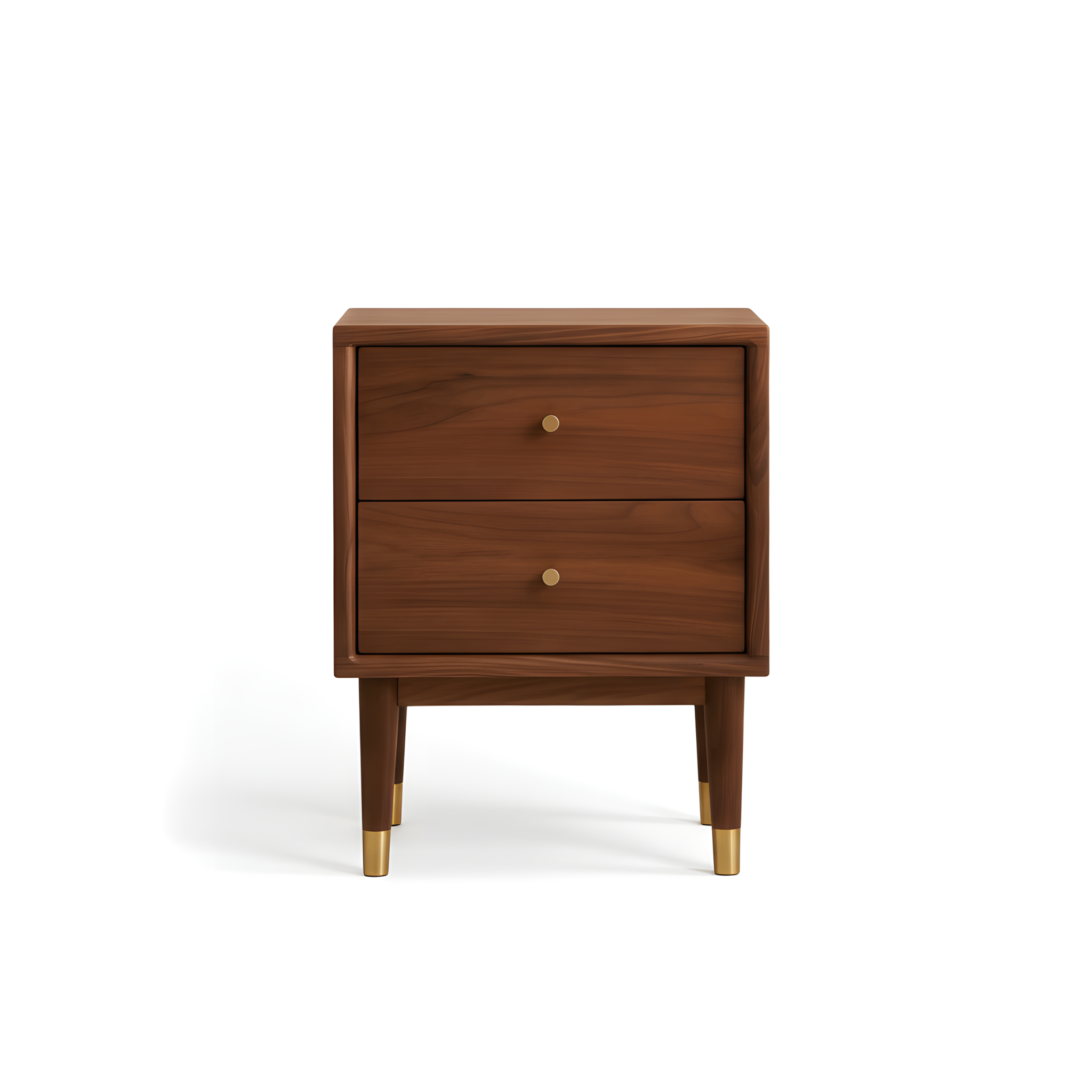 MIUZ Solid Walnut Timber Bedside Tables Drawers Side Table Nightstand Storage Cabinet Wood