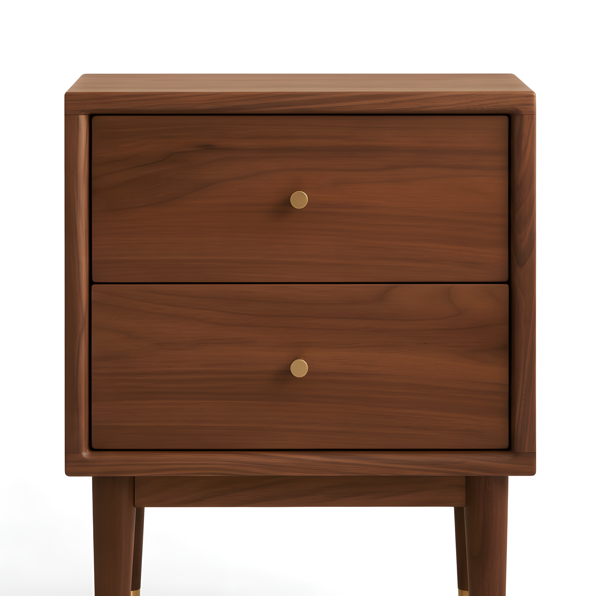 MIUZ Solid Walnut Timber Bedside Tables Drawers Side Table Nightstand Storage Cabinet Wood