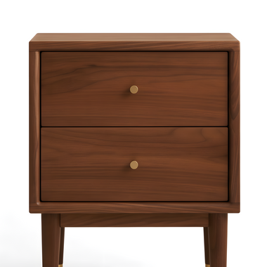MIUZ Solid Walnut Timber Bedside Tables Drawers Side Table Nightstand Storage Cabinet Wood