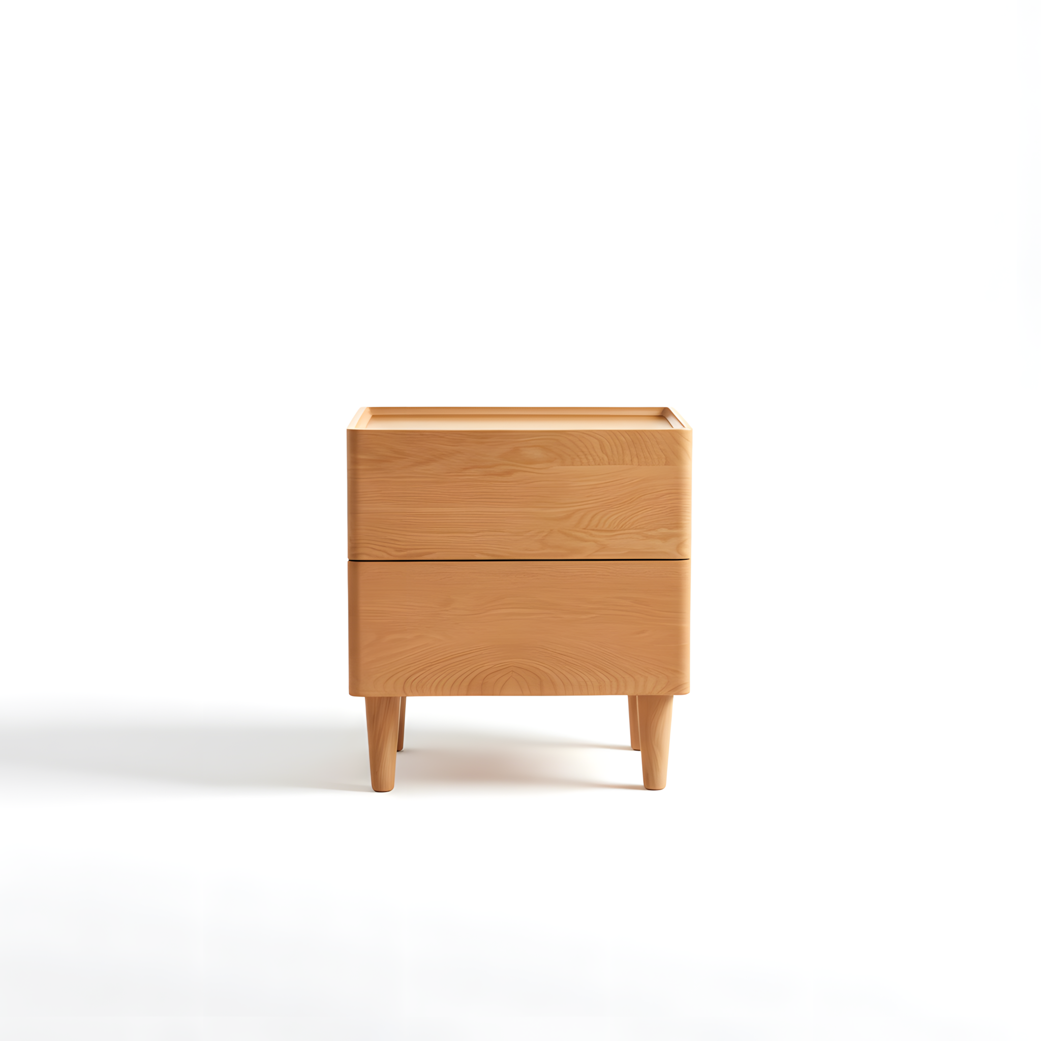 Scandinavian Solid Wood Bedside Table - Minimalist nightstand with drawer & shelf, durable, easy to assemble, ideal for bedrooms, dorms & small areas