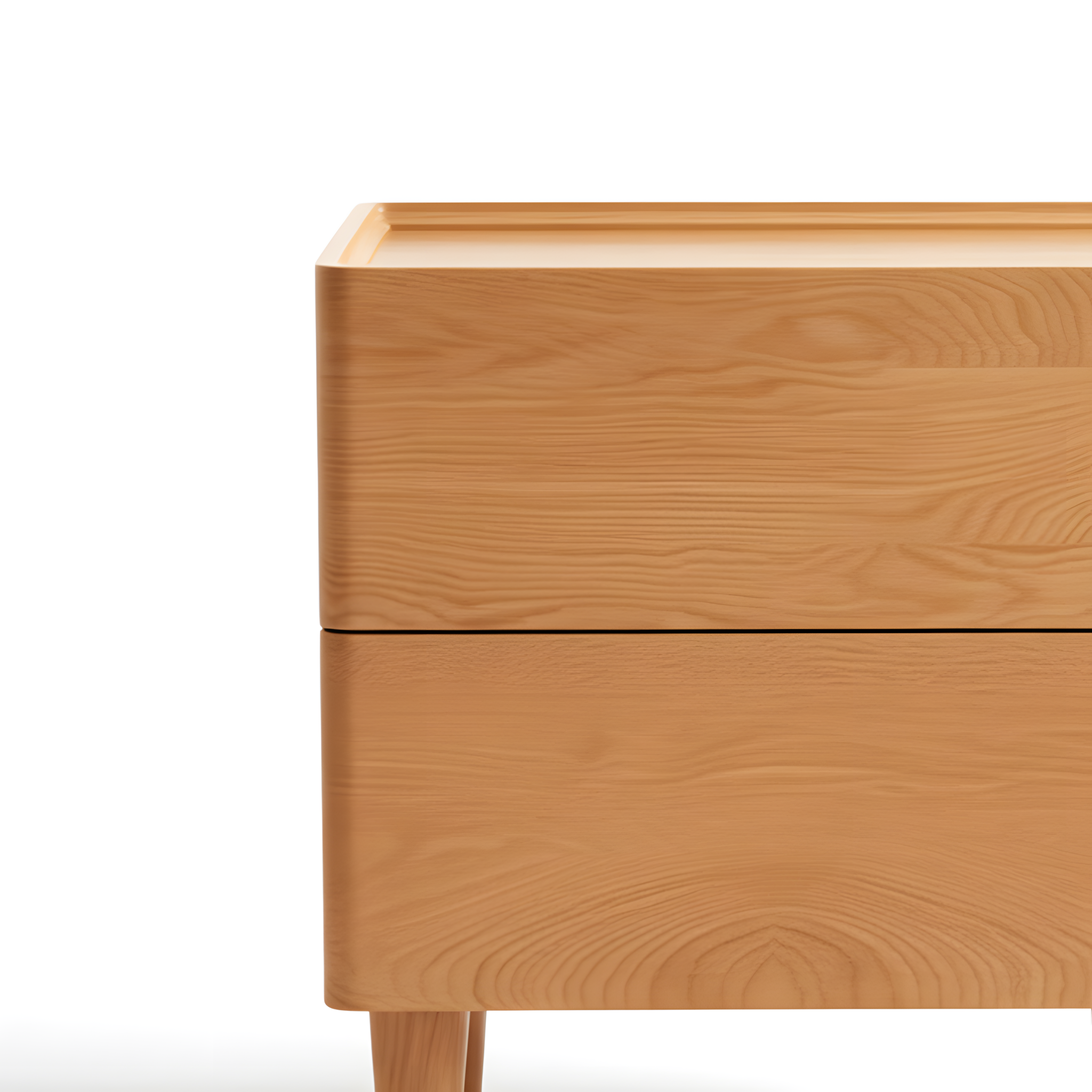 Scandinavian Solid Wood Bedside Table - Minimalist nightstand with drawer & shelf, durable, easy to assemble, ideal for bedrooms, dorms & small areas