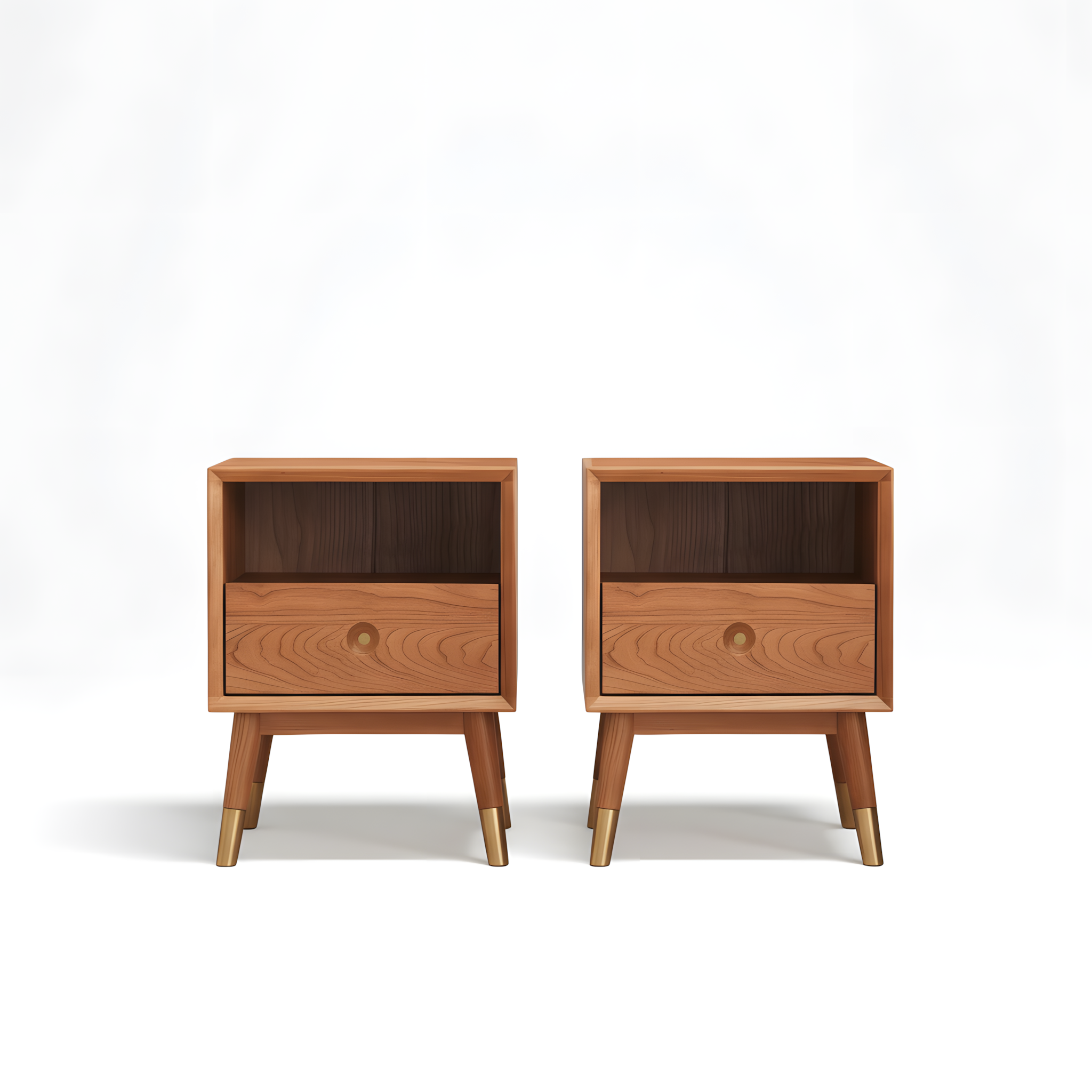 MIUZ 2x Solid Timber Bedside Tables Drawers Side Table Nightstand Storage Cabinet Wood