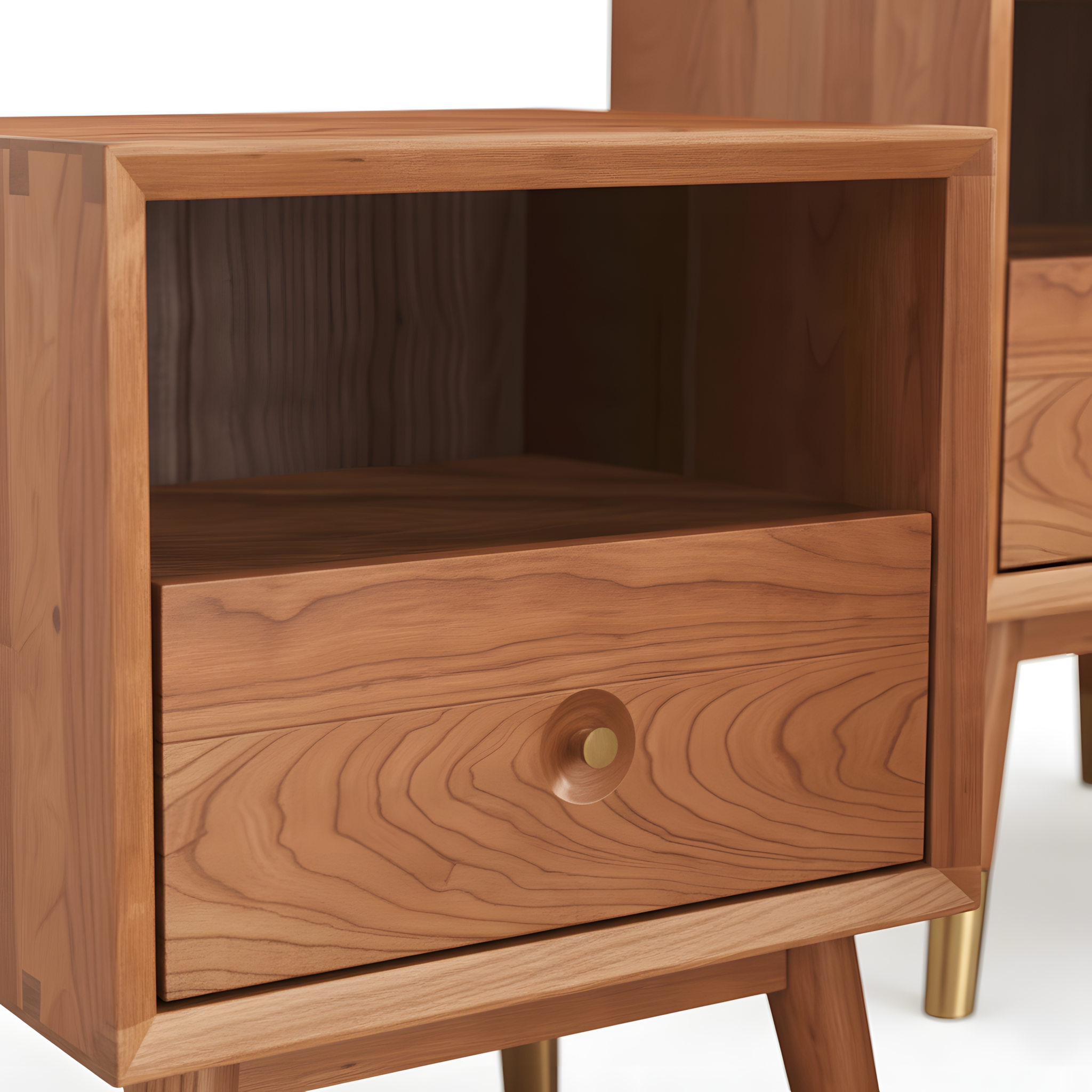 MIUZ 2x Solid Timber Bedside Tables Drawers Side Table Nightstand Storage Cabinet Wood