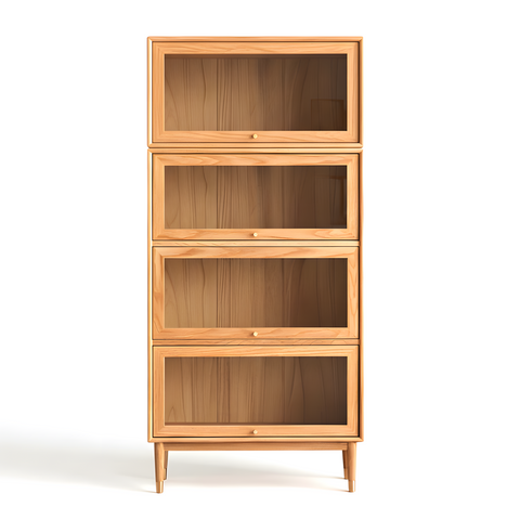 4-Tier Cabinet Bookcase Stand Bookshelf Display Shelf Storage Display Rack Stand Case Home Decor