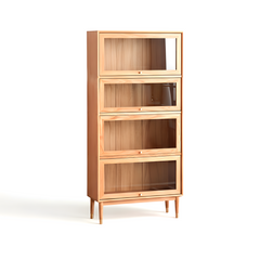 4-Tier Cabinet Bookcase Stand Bookshelf Display Shelf Storage Display Rack Stand Case Home Decor