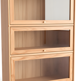 Andaen 5 Shelf Solid Oak Wood Display Cabinet