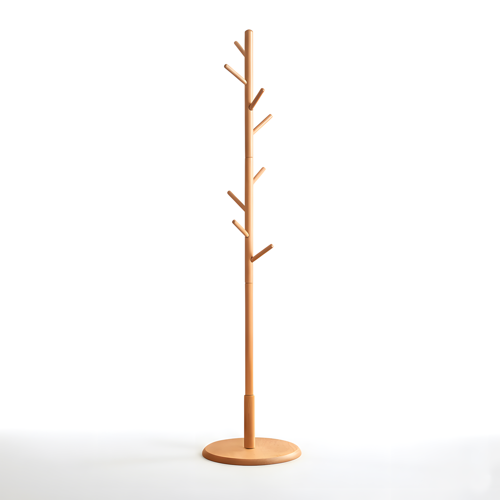 Solid Beechwood Hat Coat Clothes Rack Stand