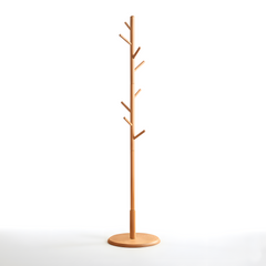 Solid Beechwood Hat Coat Clothes Rack Stand