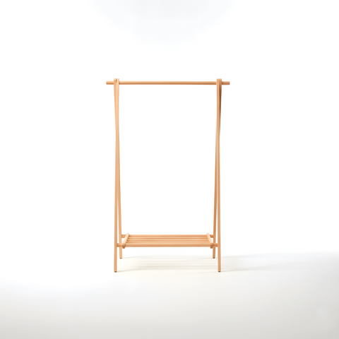 Clothes Garment Coat Hanger Stand Home Organiser Clothing Rack AU Solid European Beech Wood