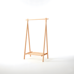 Clothes Garment Coat Hanger Stand Home Organiser Clothing Rack AU Solid European Beech Wood
