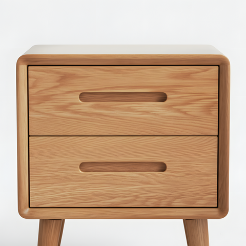 Haslev Solid Oak Wood Bedside Table
