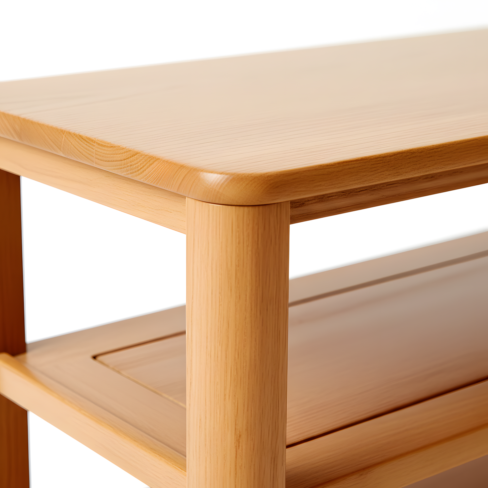 Modern Shoe Bench Solid American Oak Wood Entryway Seat with Shoe Storage Rack and Shelf Space-Saving Organizer for Hallway, Bedroom, Apartment