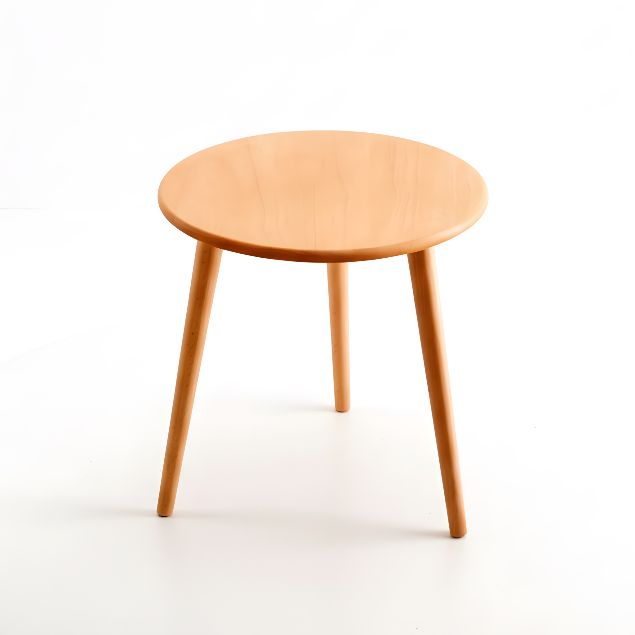 Round Table Small Coffee End Tables for Living Room 40cm Beech Wood