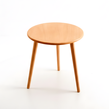 Round Table Small Coffee End Tables for Living Room 40cm Beech Wood