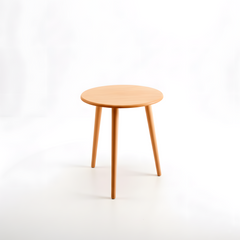 Round Table Small Coffee End Tables for Living Room 40cm Beech Wood