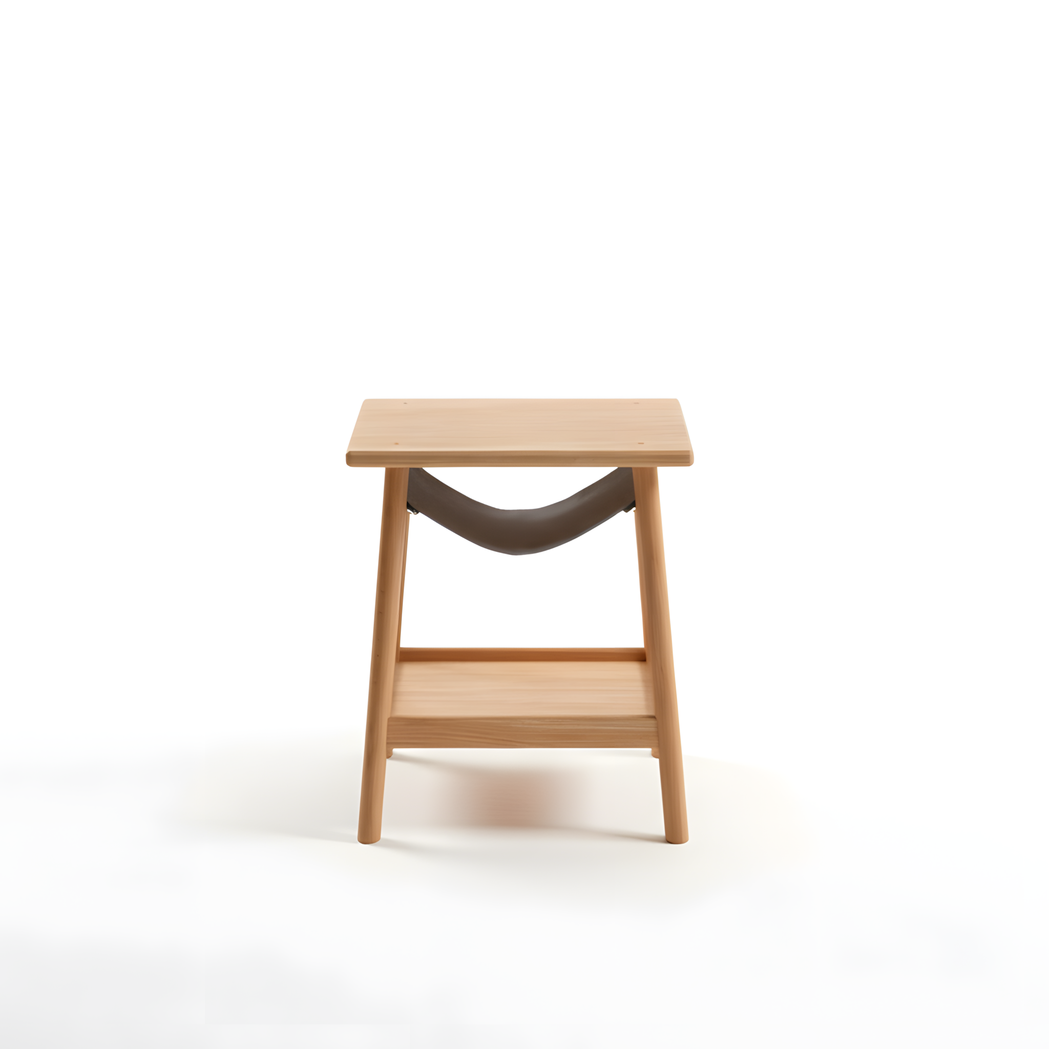 MIUZ Oakwood Small Side End Table for Living Room Bedroom Decor with Magazine Holder