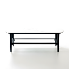 American Oak Coffee Table Modern Wooden Tables, Slate Top Center Table For Living Room