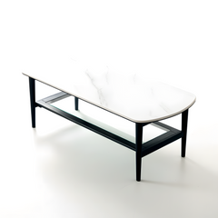 American Oak Coffee Table Modern Wooden Tables, Slate Top Center Table For Living Room