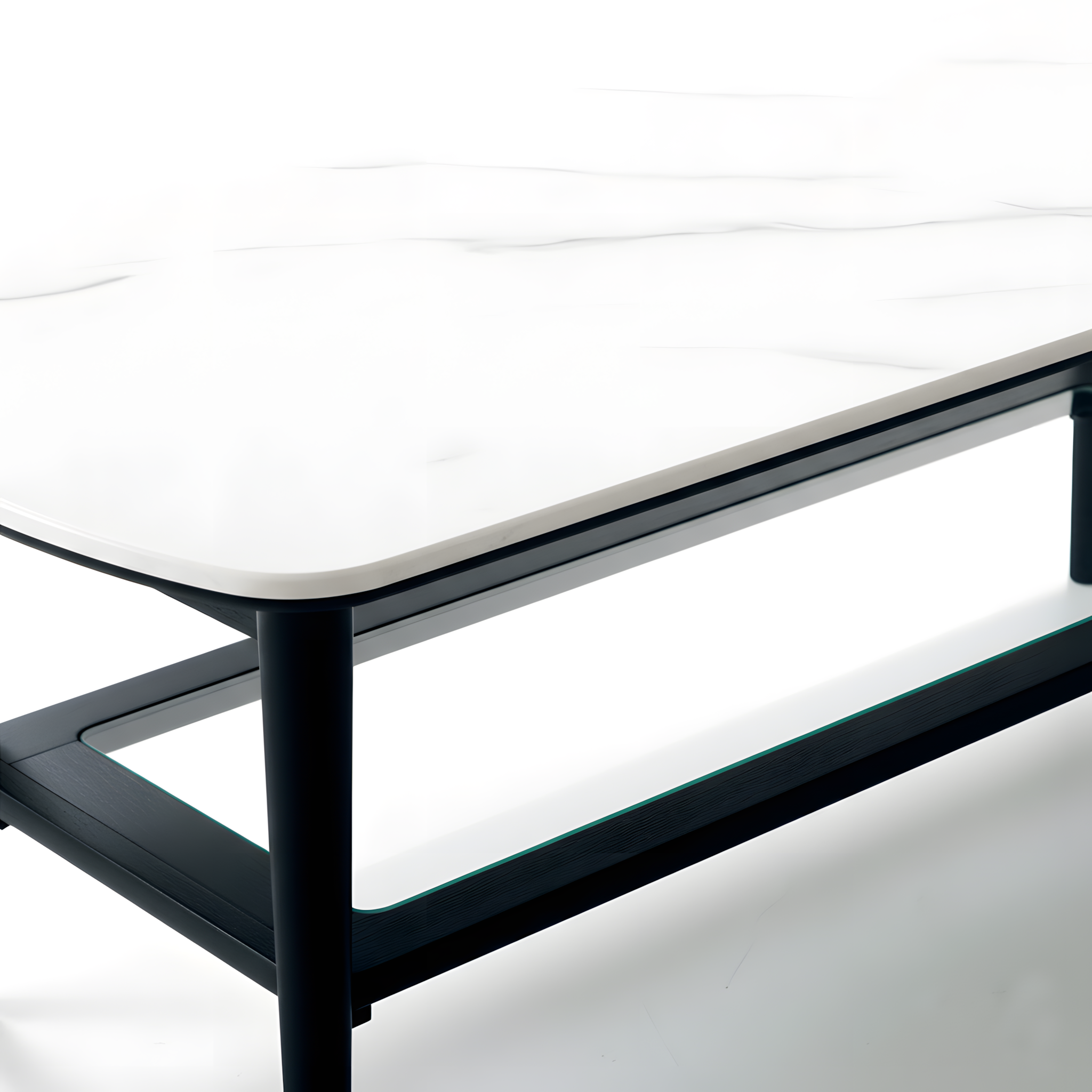 American Oak Coffee Table Modern Wooden Tables, Slate Top Center Table For Living Room