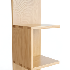 Modern Floating Zig Zag Wall Shelf Hanging Solid American Oak Wood Minimalist Multi Tier Wooden Display Easy to Install for Home or Office